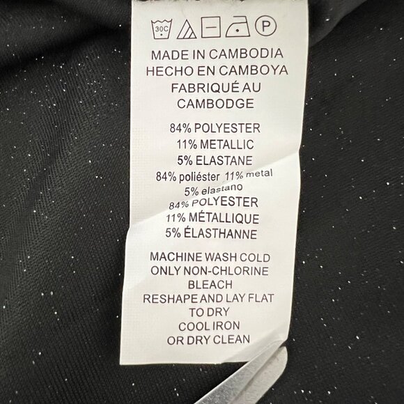 Michael Kors Womens Black Silver Metallic Cold Shoulder Top Long Sleeves size S - Picture 11 of 13